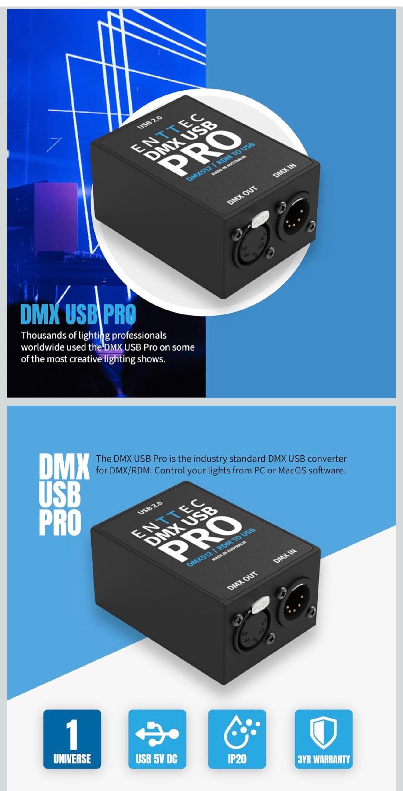 DMX Smart Link HUB - Pro Dual I/O Kit (Simultaneous DMX Input & Output)