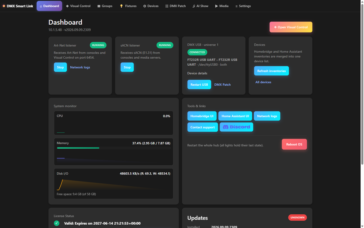 DMX Smart Link Software — Multi-Year License